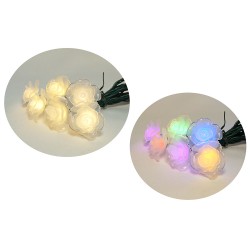LED50燈雙色對跳造型樹燈(暖白&四彩對跳)-玫瑰花