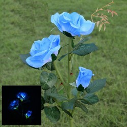 LED庭園布置燈-玫瑰花款-藍色