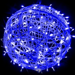 LED庭園布置燈-40CM掛樹球燈-電壓110V-藍光