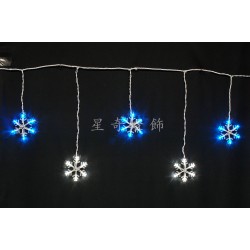 LED 50燈雪花冰條燈-藍白光 110V (附IC)
