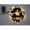 LED 100燈珍珠燈-暖白光-110V (附IC控制器)-黑線(另有透明線)