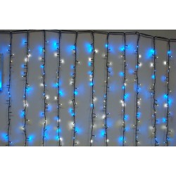 LED 2048燈瀑布燈-藍白光 110V (附IC)