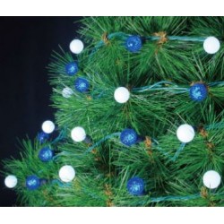 LED 50燈聖誕造型燈-珍珠藍白 110V (附IC控制器)