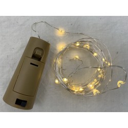 LED20燈酒瓶塞銅線電池燈-暖白
