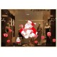 可愛圖案-聖誕老公公抱禮物-靜電貼