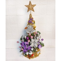 45cm雷射絲聖誕樹-紫銀色