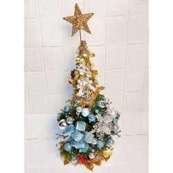45cm雷射絲聖誕樹-藍銀色系