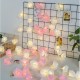 LED20燈玫瑰花燈-電池式+USB-暖白光-粉紅
