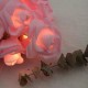LED20燈玫瑰花燈-電池式+USB-暖白光-粉紅