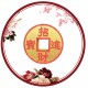 紅金蔥大銅錢-23公分