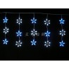 LED 100燈星星雪花窗簾燈 藍白光 110V (附IC控制器)