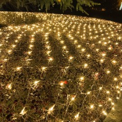 LED 128燈網燈-暖光 110V (附IC控制器)