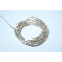 LED 100燈銅線燈-藍白光-12V- (常亮) (附12V電源變壓器)