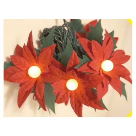 LED 10燈聖誕紅-暖白光 110V